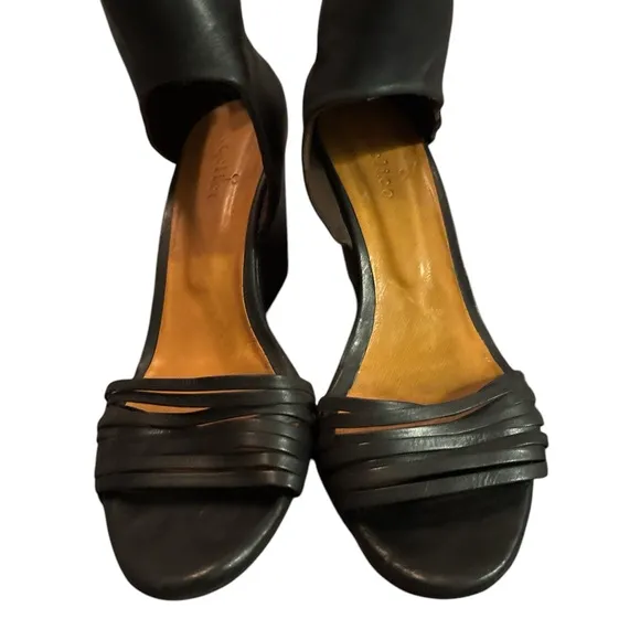 Coclico Black Wedge Sandals - size 41