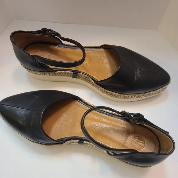 Coclico EVA sole platform Popup wedge Italian Leather sandals Size 37