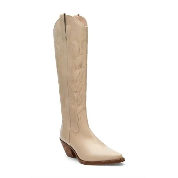 Coconuts by Matisse Agency Western Pointed Toe Boot in Ivory Size 9 White