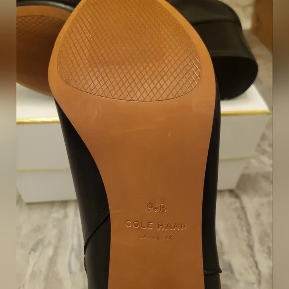 Cole Haan Black Ankle Booties with Pointed Toe