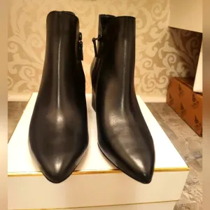 Cole Haan Black Ankle Booties with Pointed Toe