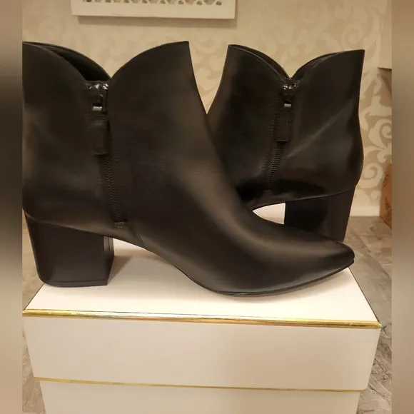 Cole Haan Black Ankle Booties with Pointed Toe