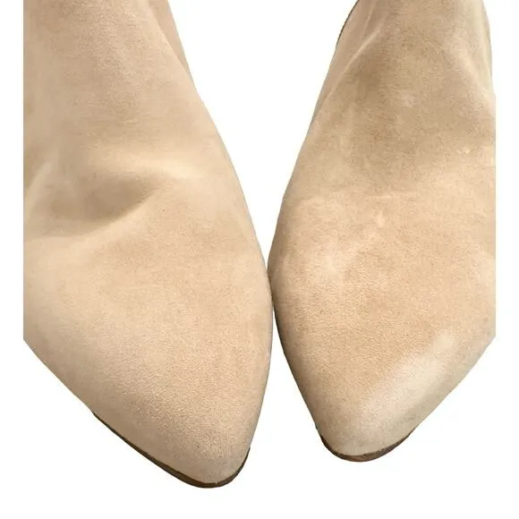 COLE HAAN CAMEL SUEDE BOOTIES BOOTS MINIMAL CLASSIC 10B LUXURY NEW VERSATILE