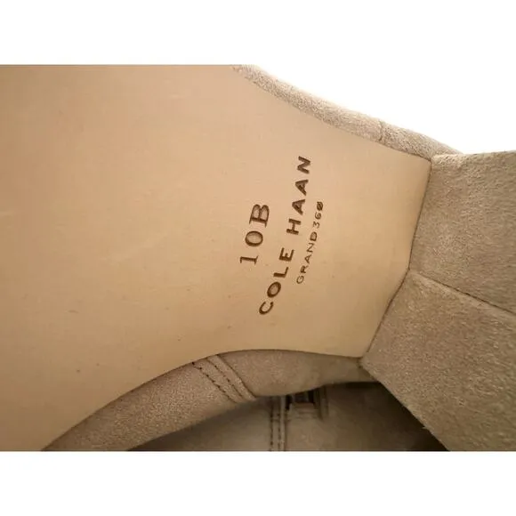 COLE HAAN CAMEL SUEDE BOOTIES BOOTS MINIMAL CLASSIC 10B LUXURY NEW VERSATILE