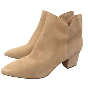 COLE HAAN CAMEL SUEDE BOOTIES BOOTS MINIMAL CLASSIC 10B LUXURY NEW VERSATILE