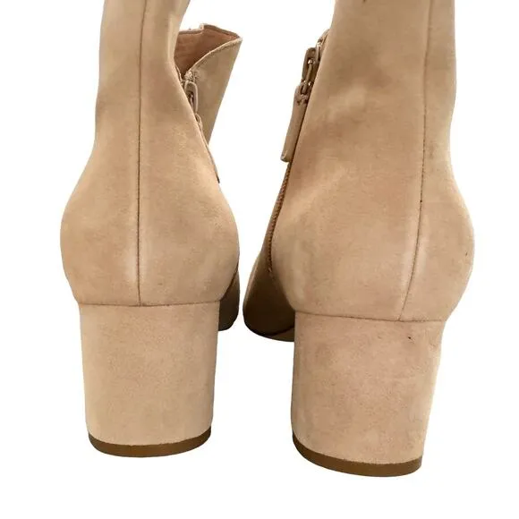 COLE HAAN CAMEL SUEDE BOOTIES BOOTS MINIMAL CLASSIC 10B LUXURY NEW VERSATILE
