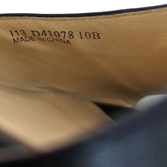 Cole Haan Gillian Mid Wedge Leather Sandals 10 Black Cork Platform Ankle Strap