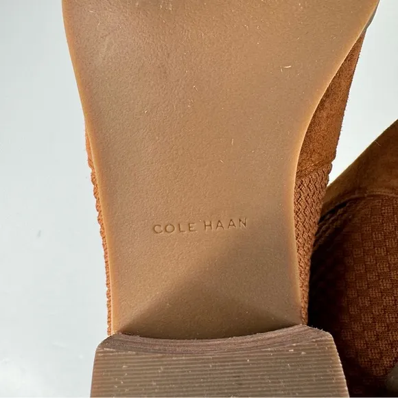 Cole Haan Maggie Brown Ankle Boots with Suede Material and Pointed Toe Design