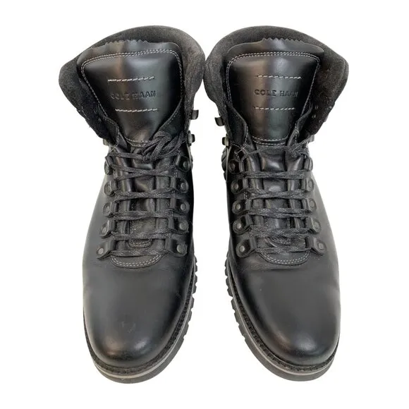 Cole Haan Mens Sz 10M Zerogrand Black Leather Hiker Boot C30403 Waterproof