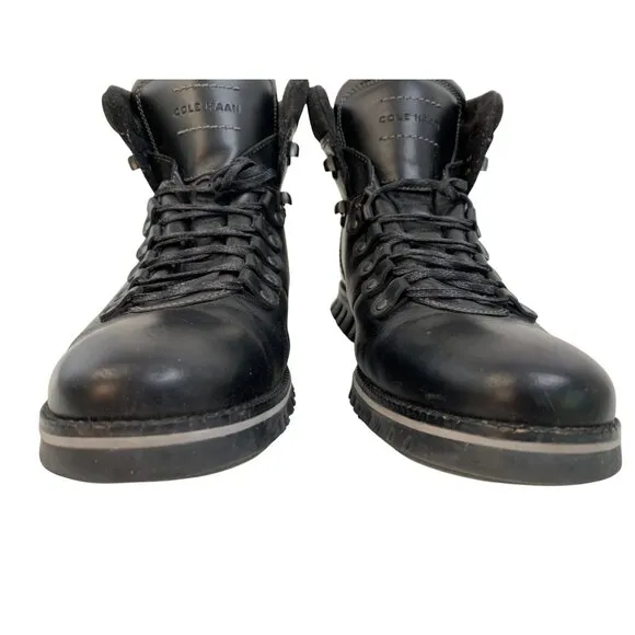 Cole Haan Mens Sz 10M Zerogrand Black Leather Hiker Boot C30403 Waterproof