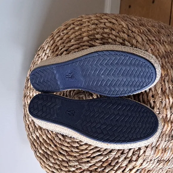 Cole Haan Womens Grand OS Navy Stretch Knit Espadrille Loafers Padded S-9.5