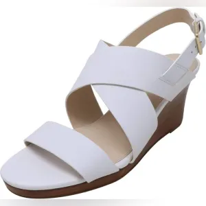 Cole Haan Women's Penelope Wedge Leather Ankle-High Wedged Sandal