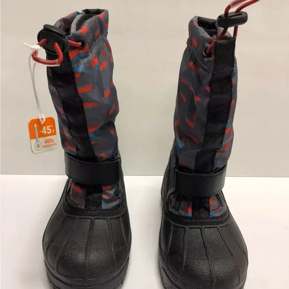 Columbia Youth Boys Powderbug Waterproof Black Boots Size 3 M