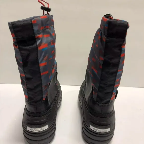 Columbia Youth Boys Powderbug Waterproof Black Boots Size 3 M