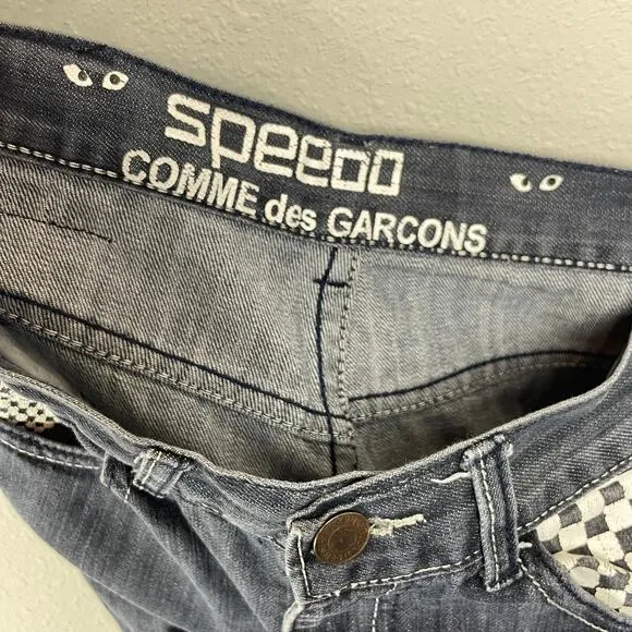 Comme Des Garcons Play Levi's Jeans Speedo Opening Size 30 Black Denim Painted