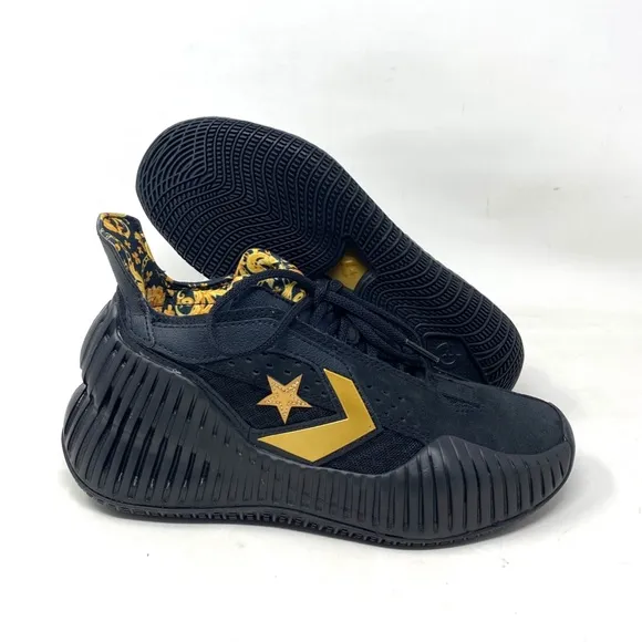 Converse BB Prototype CX Gold Black Mesh Women's Mid Basketball Sneakers A02515C