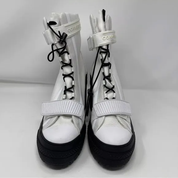 Converse CTAS Hi GR82 Heeled White Boots Women's 8 Chunky Platform Grunge Y2K