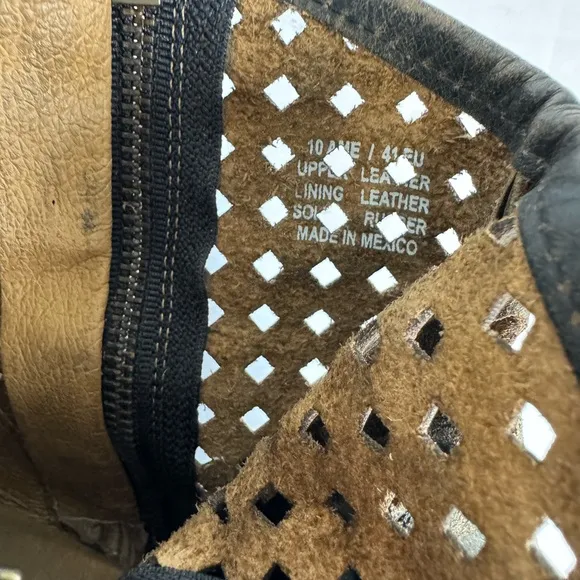 Coolway distressed leather heels booties in size 10.