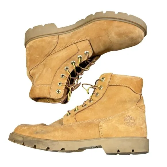 COPY - TIMBERLAND BOOTS SIZE 12 TAN WHEAT NUBUCK WATERPROOF 6&quot; STREETWEAR MENS