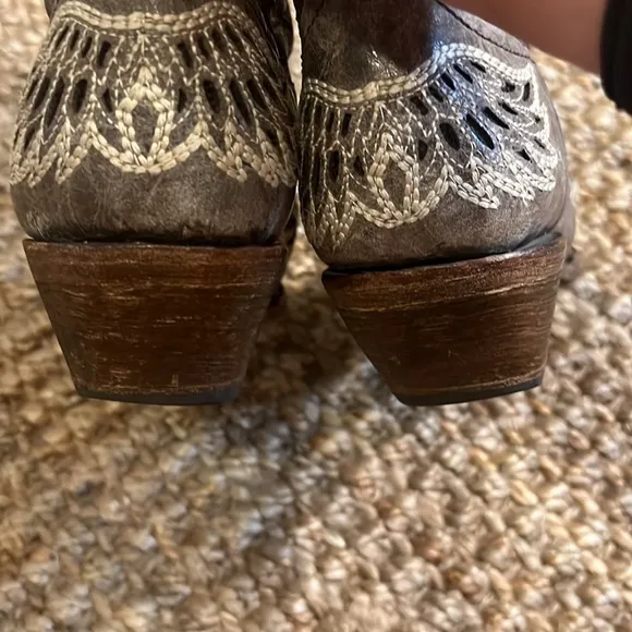Corral Women's A1241 Brown Western Boots - Size 7 M  Cross Wings Sequined