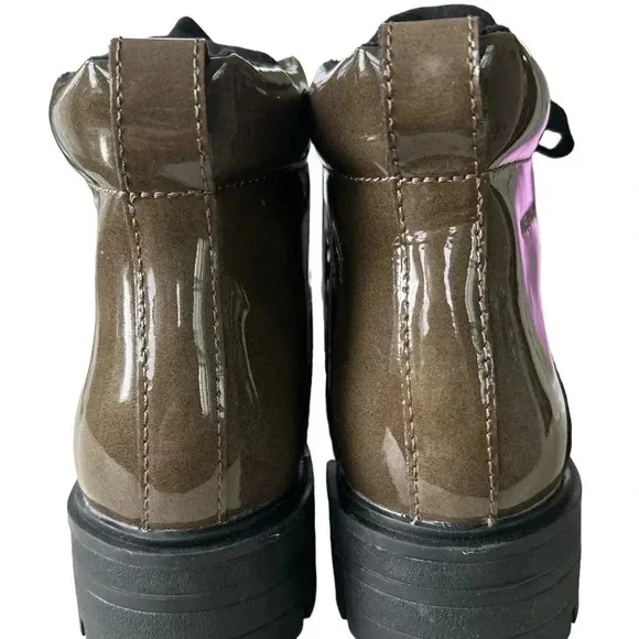 Cougar Nash Waterproof Hiker Boots Stone Crinkle Patent Sz 6
