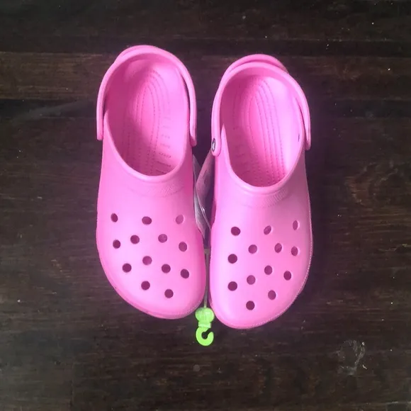 Crocs classic mens pink slip on sandal clog casual beach size 13 NWT