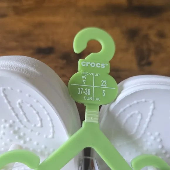 Crocs Kids White Glitter Sandals