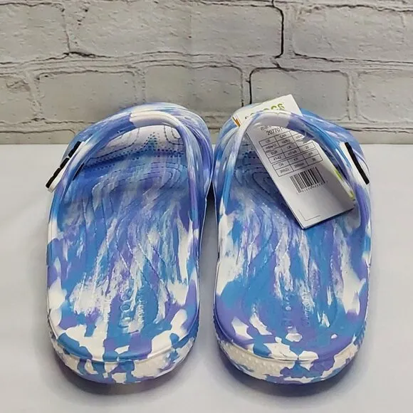 'CROCS' MARBLED SLIDE SANDALS