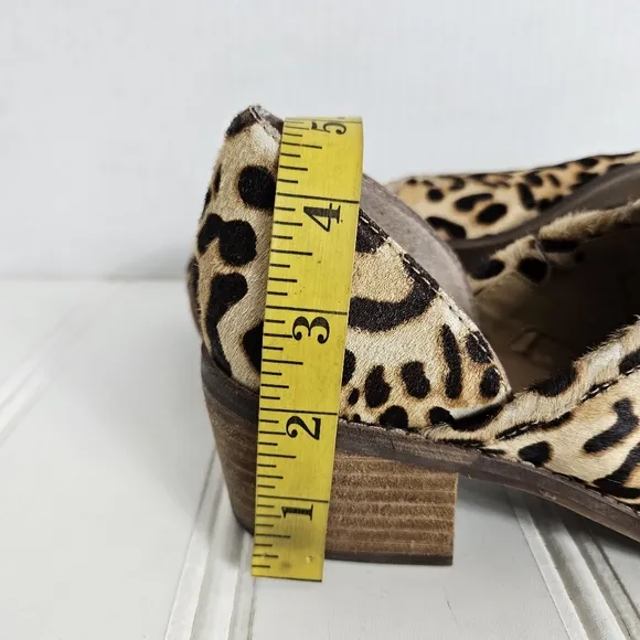 Crown Vintage Booties Womens Sz 9.5 Morrison Leopard Print Fur Pointed Toe Shoes