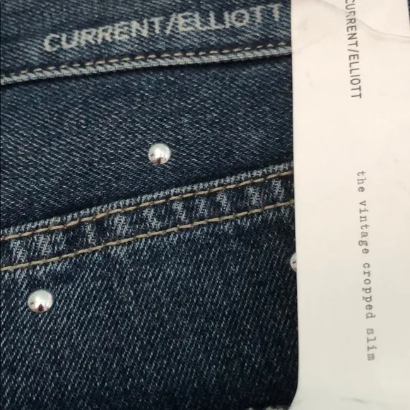 CURRENT ELLIOT SILVER STUDDED JEANS