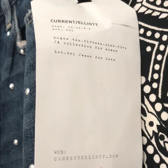 CURRENT ELLIOT SILVER STUDDED JEANS