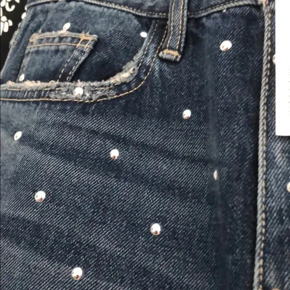 CURRENT ELLIOT SILVER STUDDED JEANS