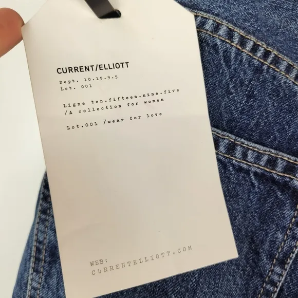 Current Elliott The Vintage Cropped Slim Sz 31