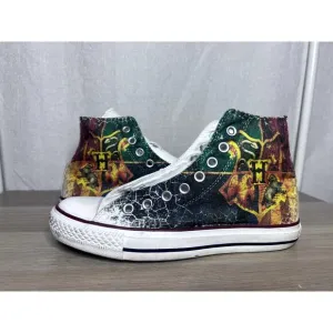 Custom Harry Potter Hogwarts Houses Converse High Top Sneakers