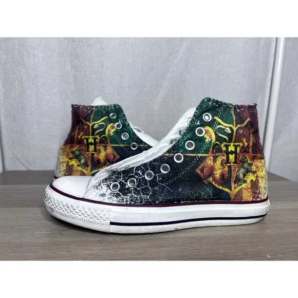 Custom Harry Potter Hogwarts Houses Converse High Top Sneakers