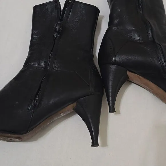 Custom national vintagew women's mens  leather Boots size 38
