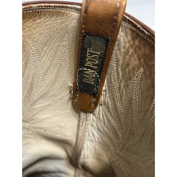 DAN POST Boots Western Tan Leather Cowboy Work Riding Boots Mens Sz 10