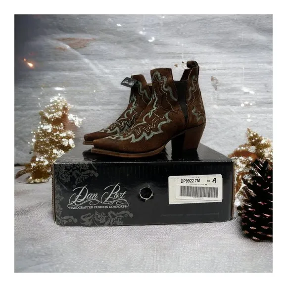 Dan Post Vallejo Boots Size: 7 Brand New in Box Western Booties Turquoise Brown