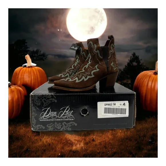 Dan Post Vallejo Boots Size: 7 Brand New in Box Western Booties Turquoise Brown