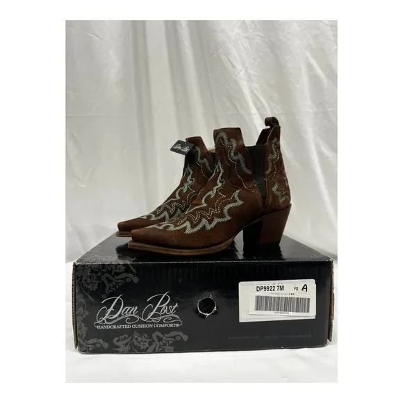 Dan Post Vallejo Boots Size: 7 Brand New in Box Western Booties Turquoise Brown