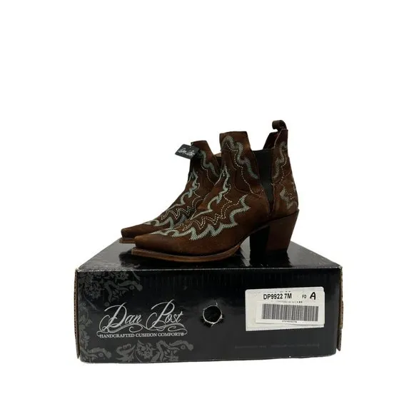 Dan Post Vallejo Boots Size: 7 Brand New in Box Western Booties Turquoise Brown
