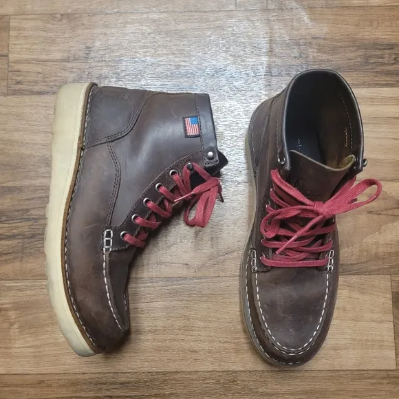 Danner Dark Brown Bull Run Moc Toe Boots - Size 7.5
