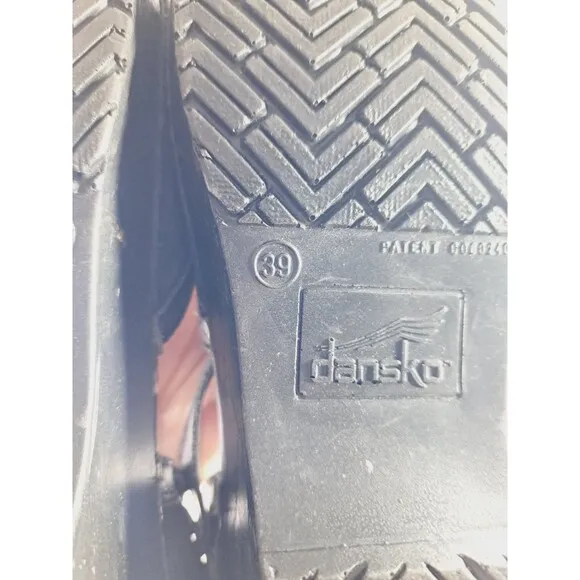Dansko Sally Womens Sz 39/9 Black Suede Mary Jane Closed Toe Clog Sandals Ankle