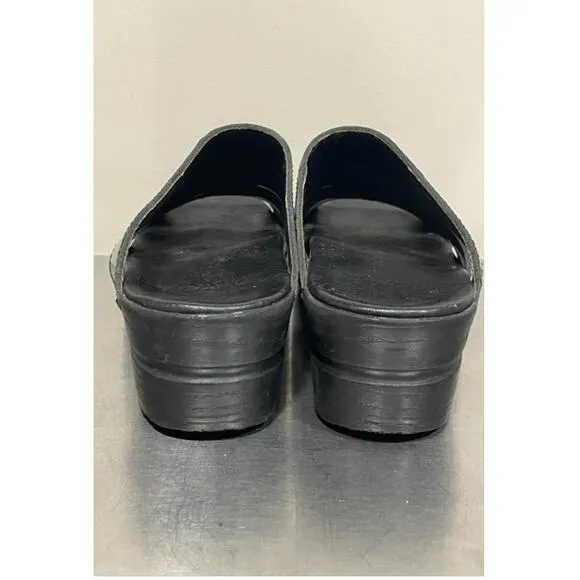 Dansko Women Black Patent Leather Comfortable Sandal Shoe Size 9.5