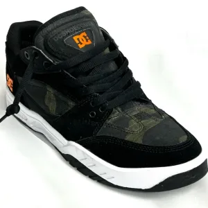 DC Men’s Maswell Black and Camouflage Skater Shoes Size 9