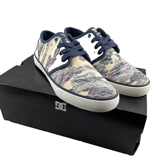 DC Studio TX Sneakers Men 10 Camo Canvas Skater Travel Surfer Streetwear Outdoor