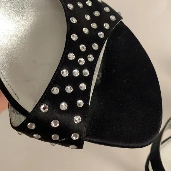 Dezario Slingback Satin Embellished Sandals