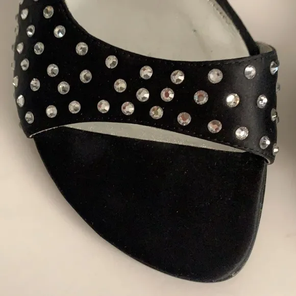Dezario Slingback Satin Embellished Sandals