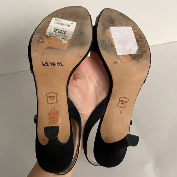 Dezario Slingback Satin Embellished Sandals