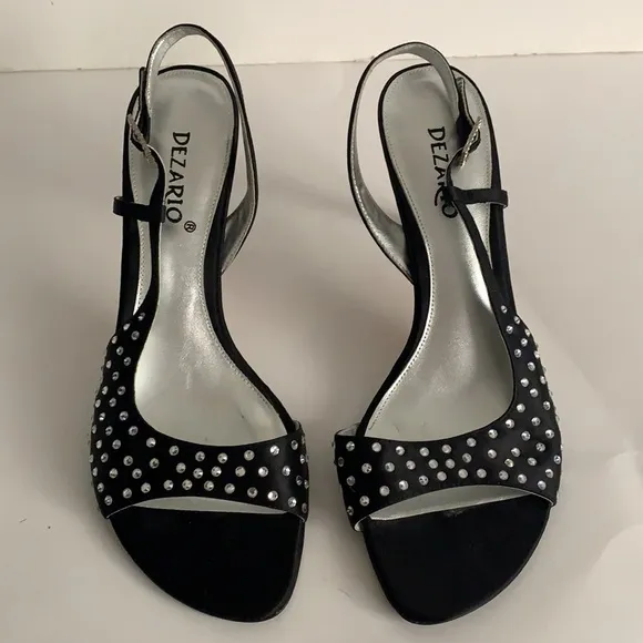 Dezario Slingback Satin Embellished Sandals
